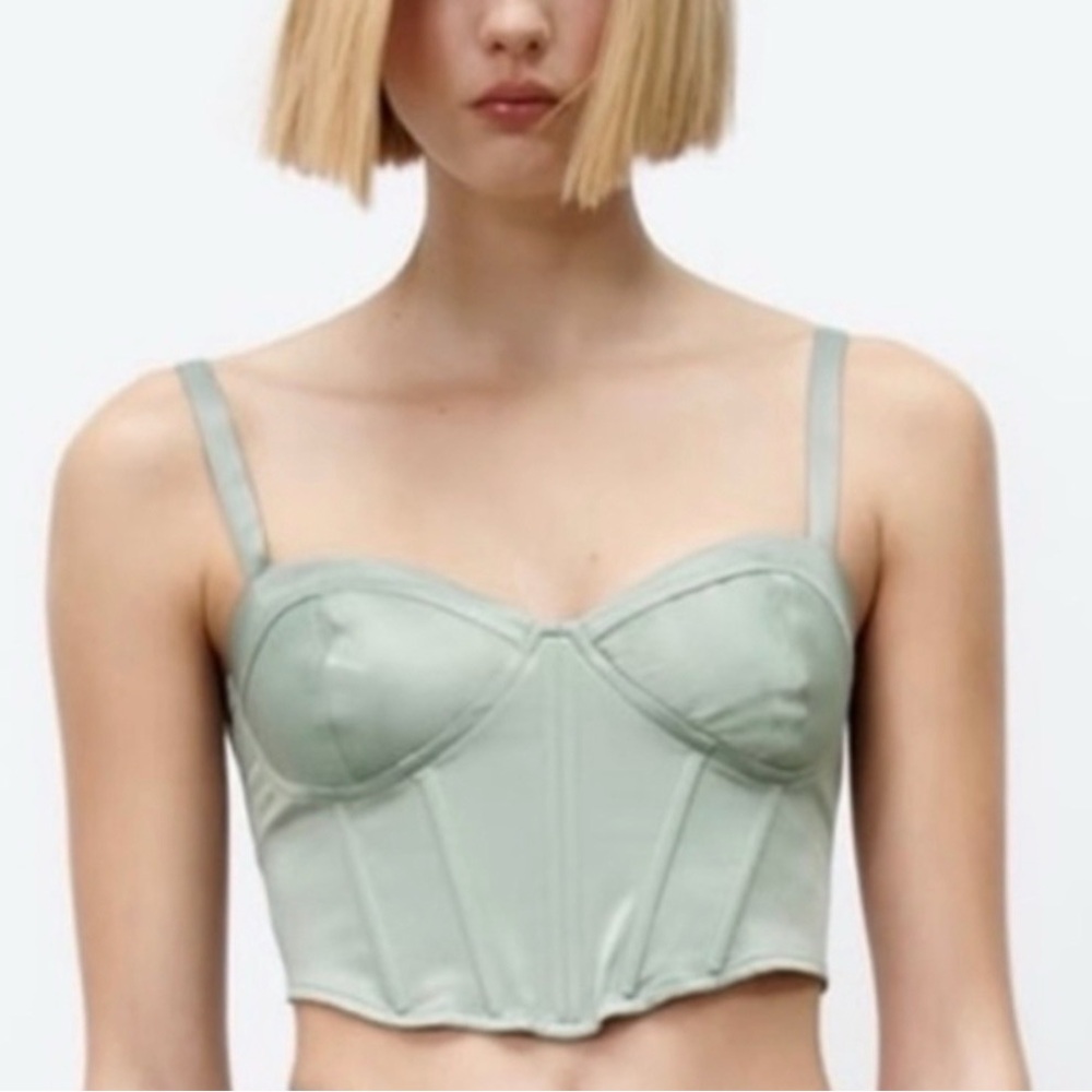 Zara satin corset Bustier Top